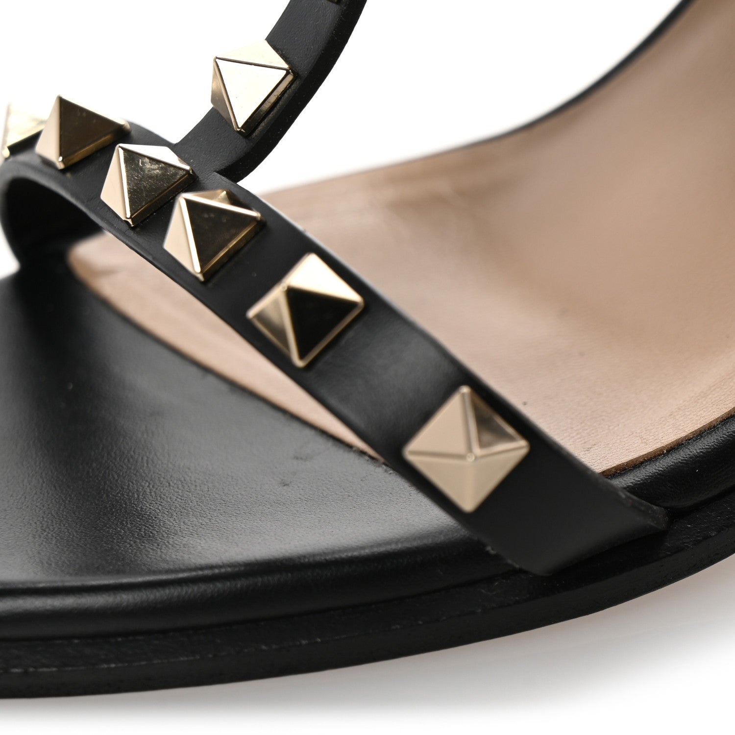 Valentino Garavani Calfskin Rockstud 90mm City Sandals 39.5 Black 9 of 9