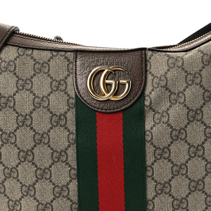 Gucci GG Supreme Monogram Web Small Ophidia Half Moon Hobo Brown 8 of 17
