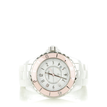 Chanel Stainless Steel Ceramic 33mm J12 Quartz Watch Pink 5 of 8