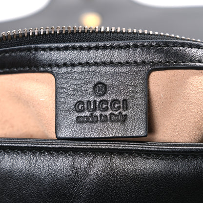 Gucci Calfskin Matelasse Small GG Marmont Shoulder Bag Black 6 of 11