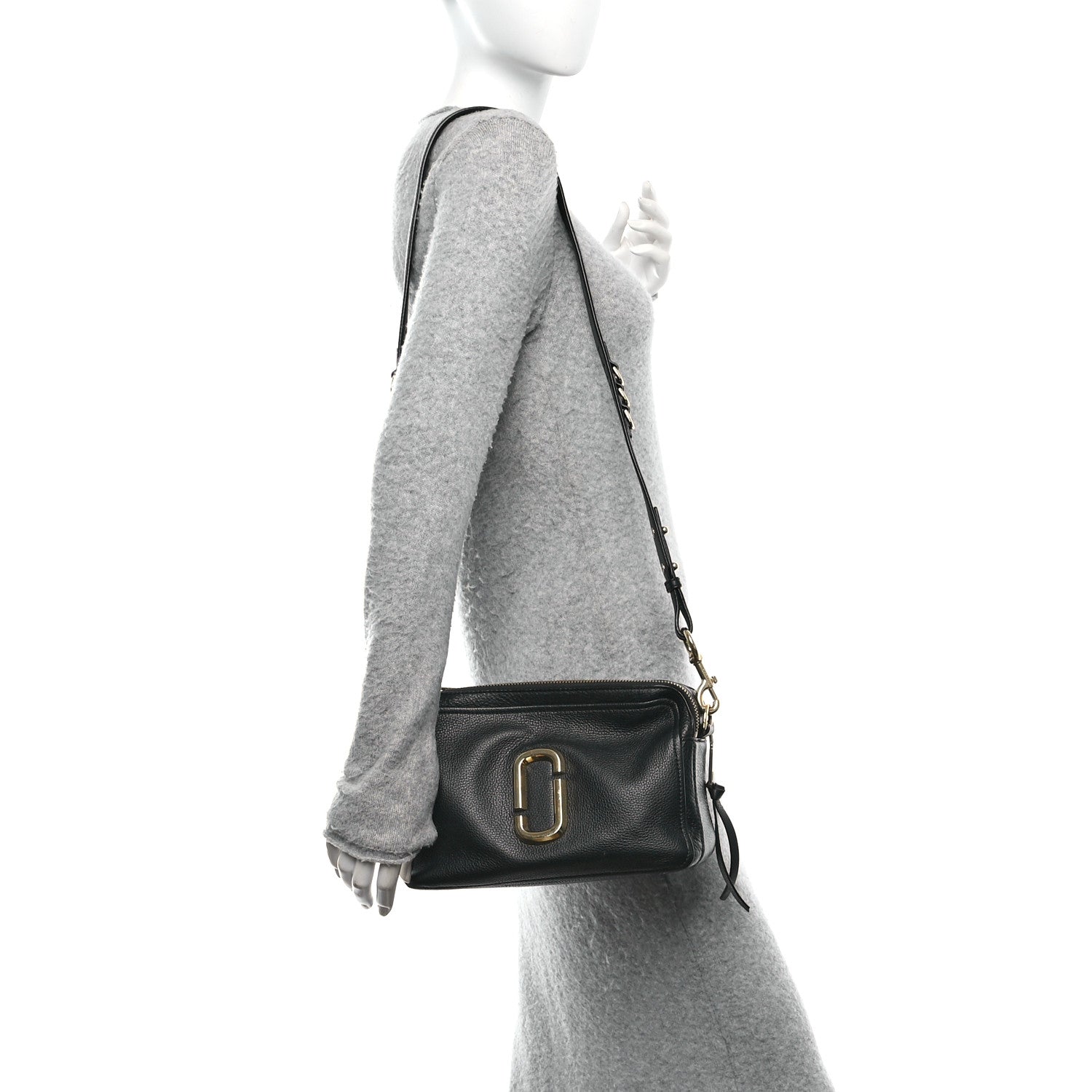 Marc Jacobs Supple Natural Grain Calfskin The Softshot 27 Bag Black 2 of 9