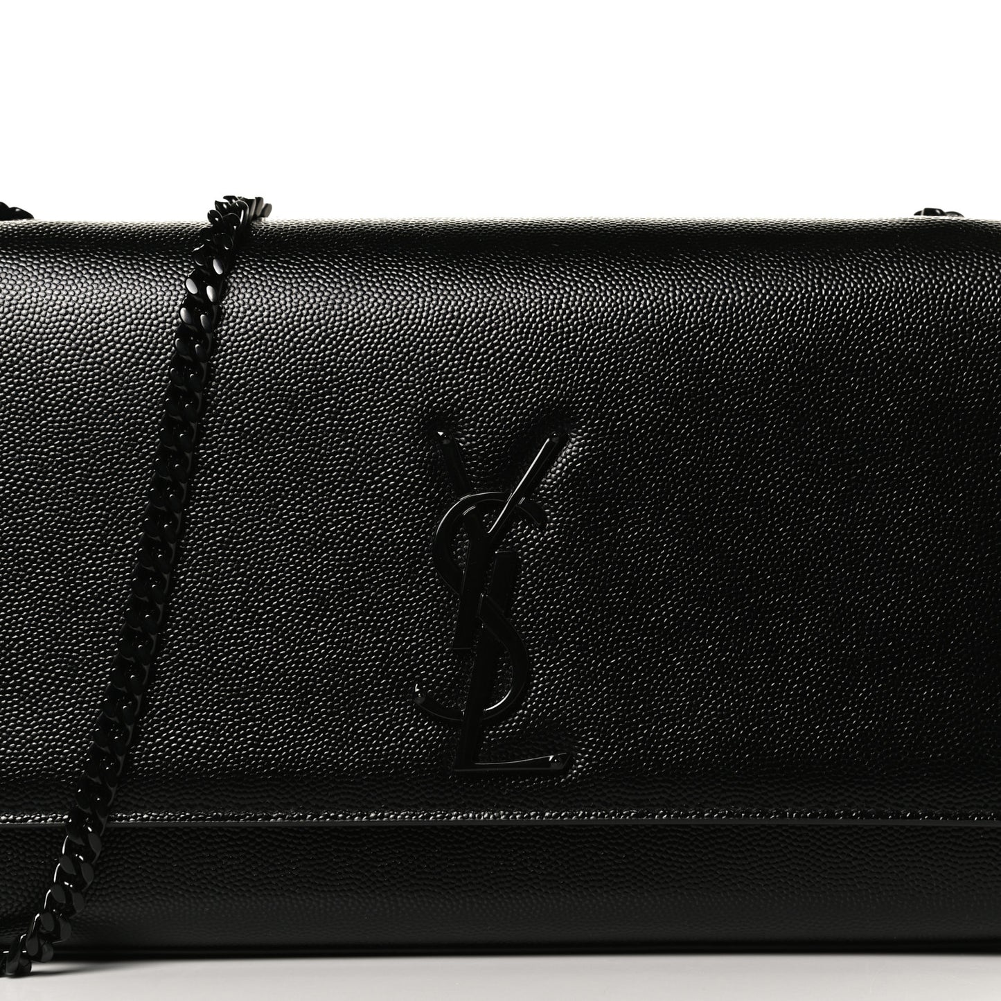 Grain De Poudre Medium Classic Monogram Kate Satchel Black