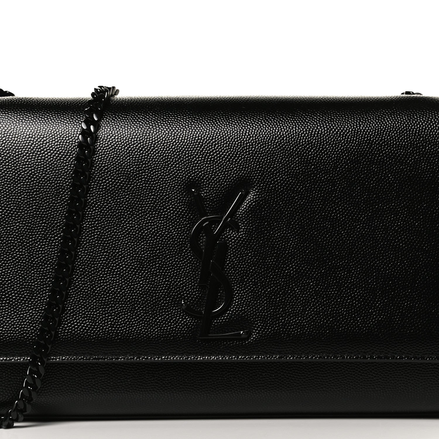 Saint Laurent Grain De Poudre Medium Classic Monogram Kate Satchel Black 8 of 12