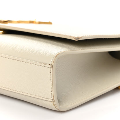 Saint Laurent Grain De Poudre Medium Monogram Kate Satchel Crema Soft 10 of 13