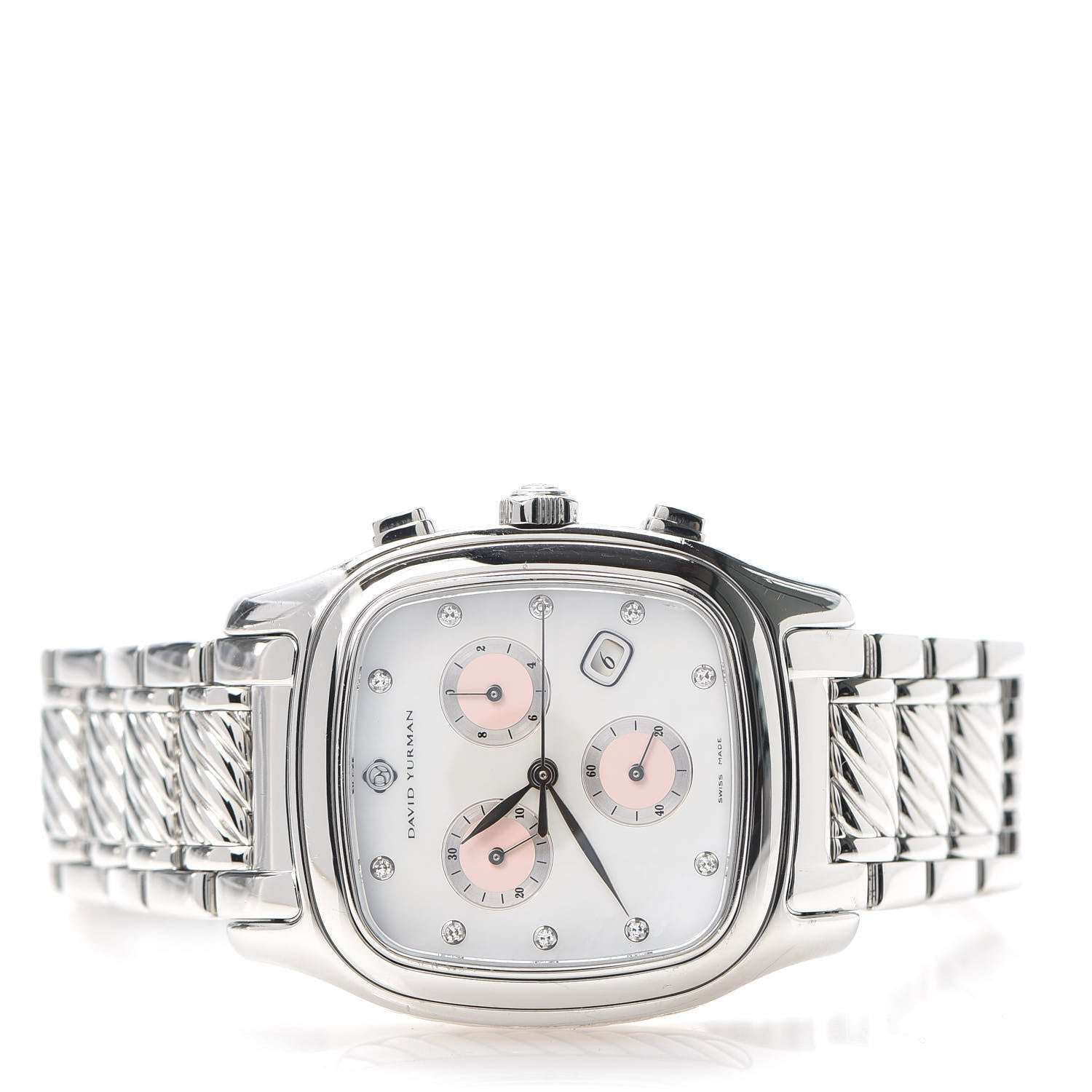 David Yurman Stainless Steel Diamond 35mm Thoroughbred Chronograph Quartz Watch 2 of 6