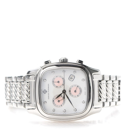 David Yurman Stainless Steel Diamond 35mm Thoroughbred Chronograph Quartz Watch 2 of 6