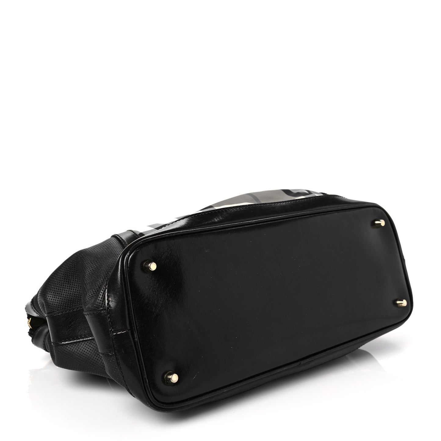 Nylon Beat Check Medium Landscape Lynher Tote Black