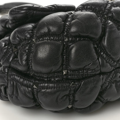 Valentino Garavani Nappa Medium Spikeme Shoulder Bag Black 8 of 9