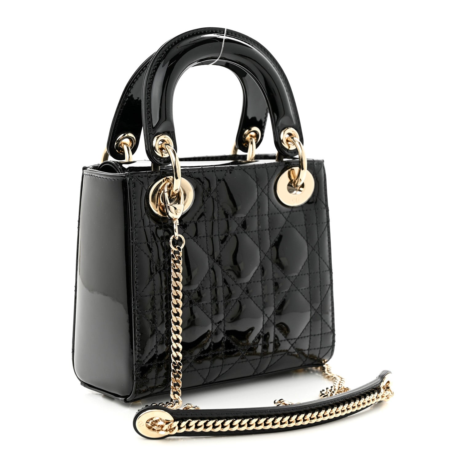 Christian Dior Patent Cannage Mini Lady Dior Black 3 of 9