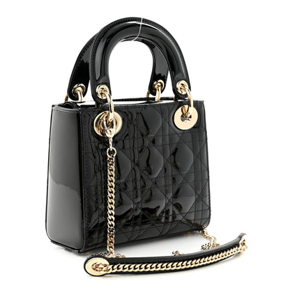 Christian Dior Patent Cannage Mini Lady Dior Black 3 of 9