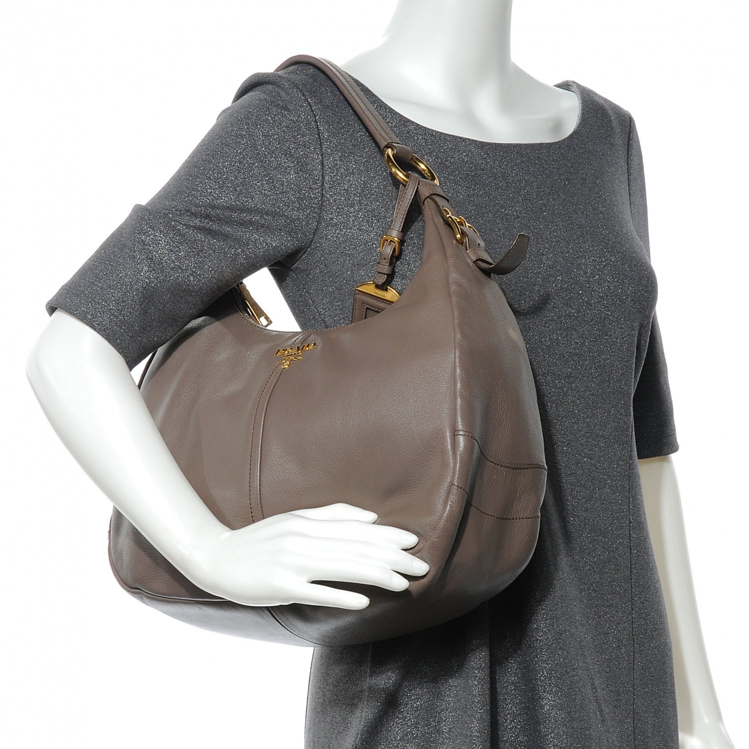 Prada Soft Calf Hobo Bambu 2 of 8