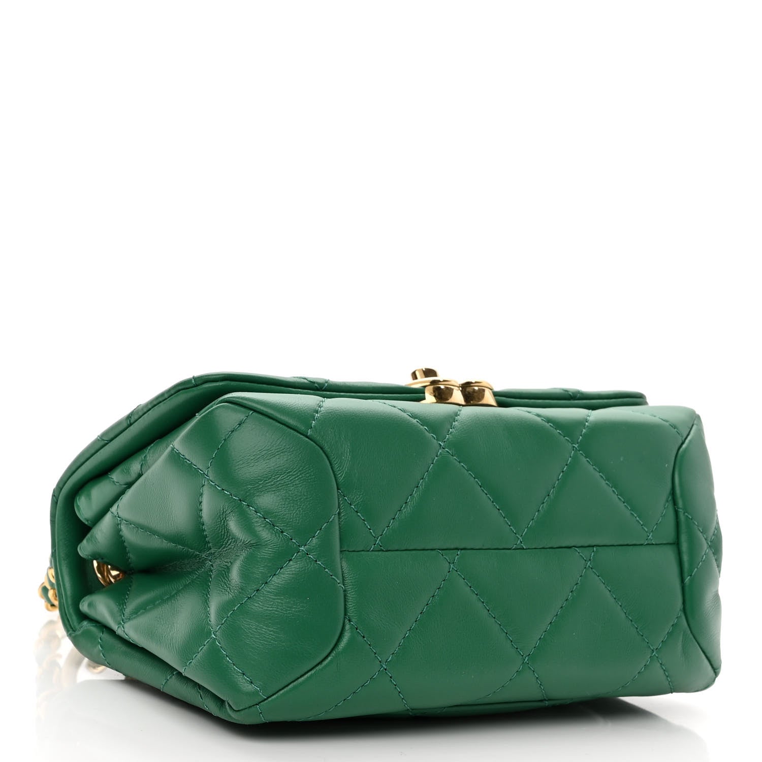 Chanel Lambskin Quilted Mini Color Match Flap Green 4 of 11