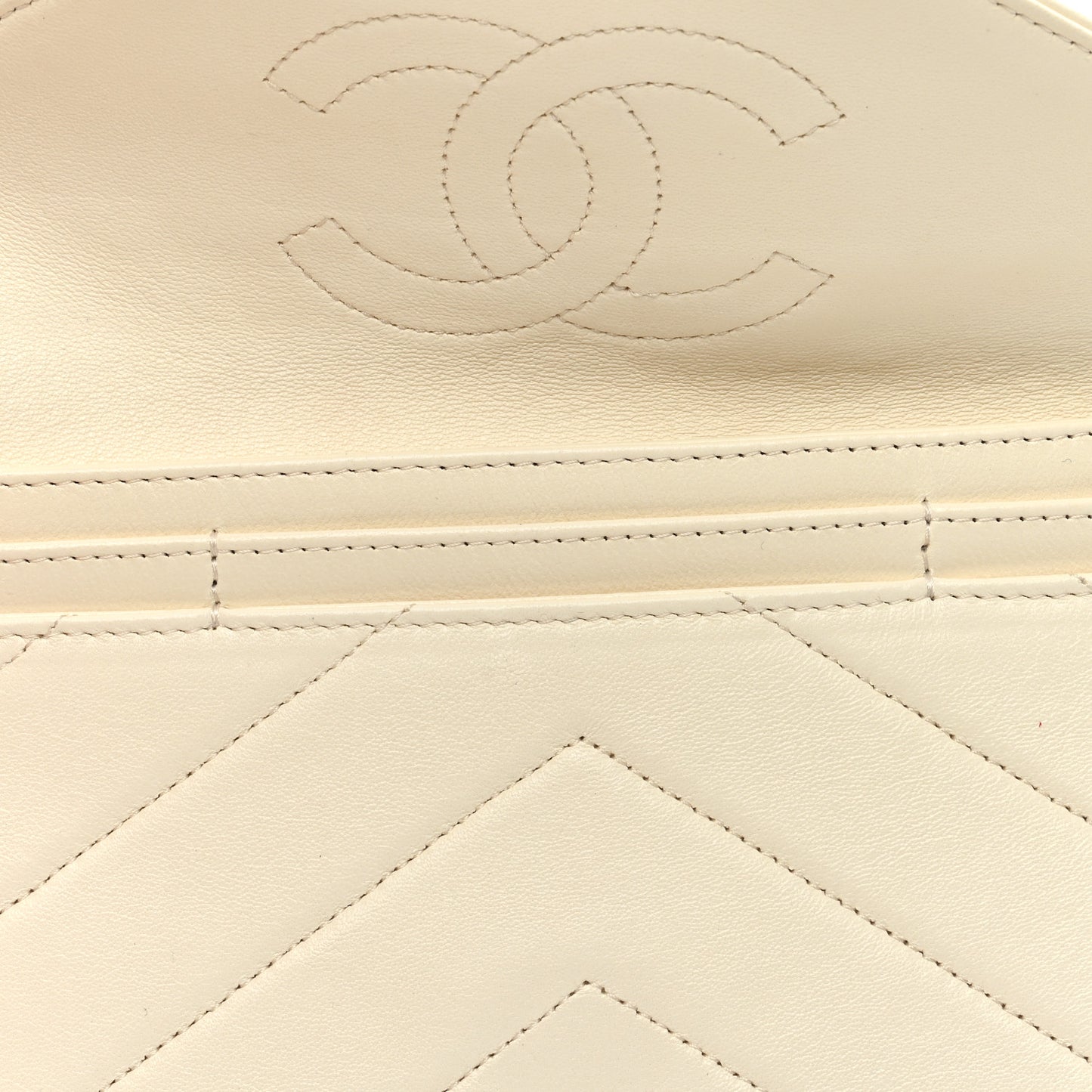 Lambskin Cocomail Envelope Wallet Insert White