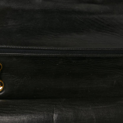 Chanel Lambskin Quilted Medium Double Flap Black 10 of 11