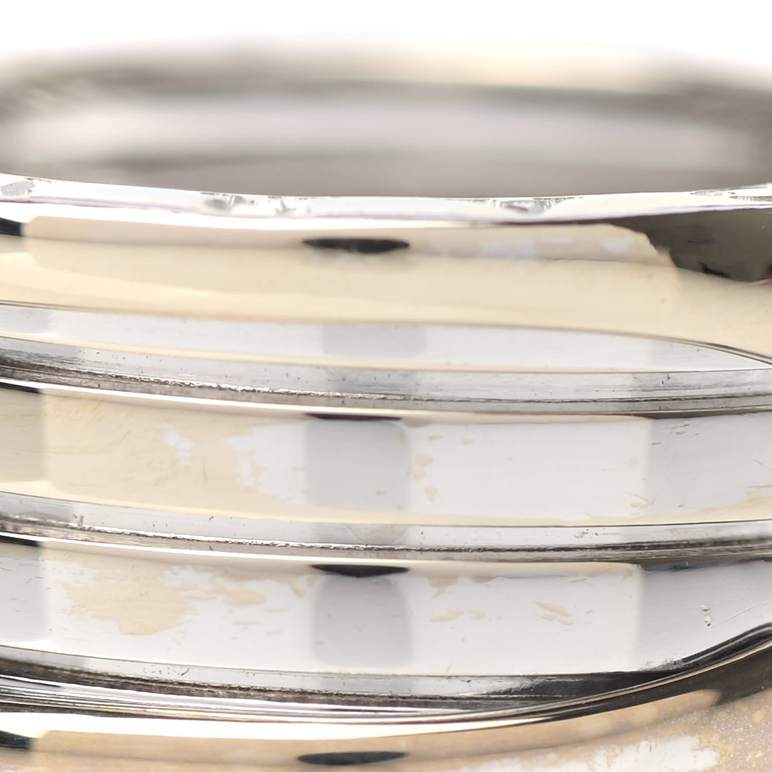 Bulgari 18K White Gold B.Zero1 Four-Band Ring 61 9.5 7 of 7