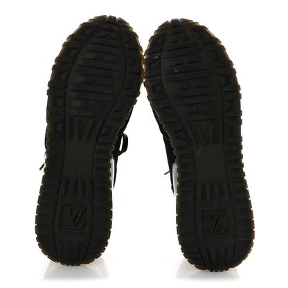 Louis Vuitton Suede Monogram Run Away Sneakers 37 Black 6 of 11
