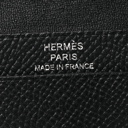 Hermes Epsom Monochrome Bearn Card Holder Wallet Black 8 of 11