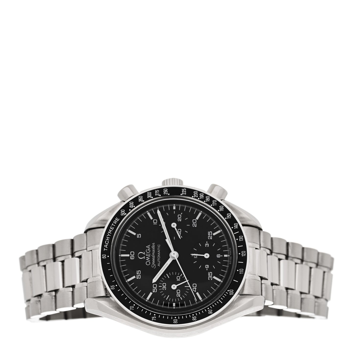 Stainless Steel 39mm Speedmaster Chronograph Automatic Watch Black 3510.50.00