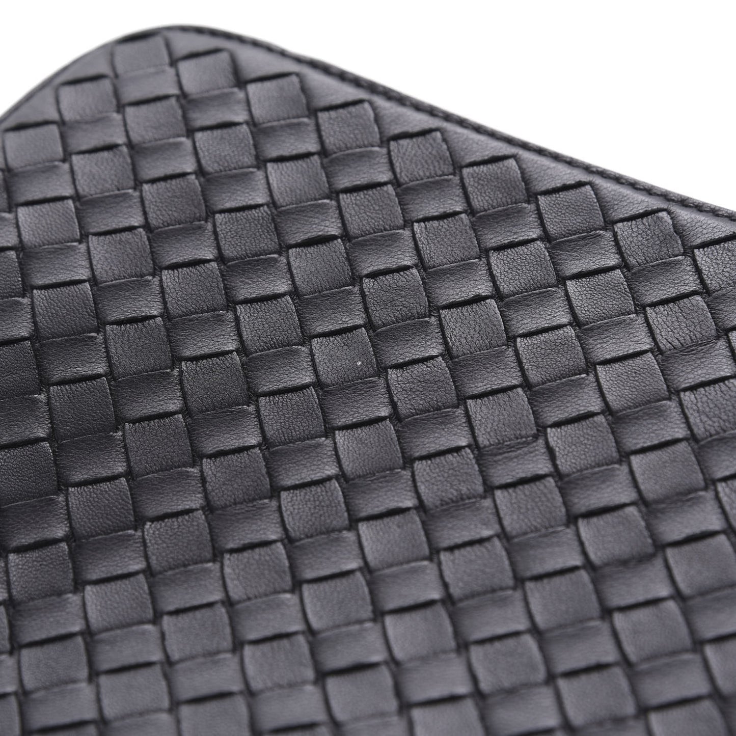 Nappa Intrecciato Chain Wallet Black