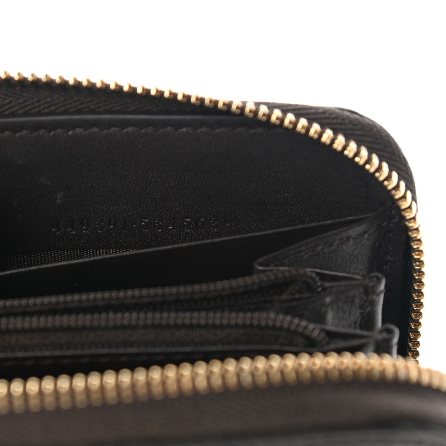 Microguccissima Zip Around Wallet Black