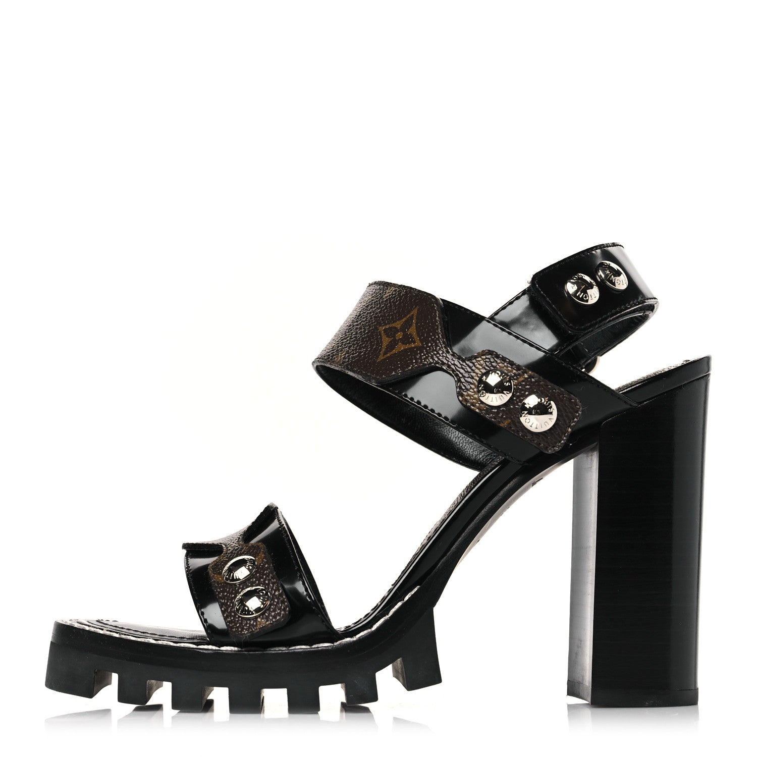 Louis Vuitton Monogram Star Trail Sandals 38.5 Black 1 of 8