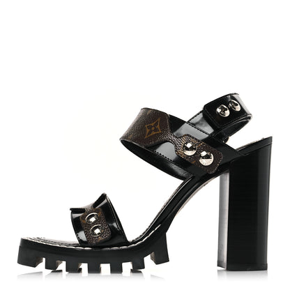 Louis Vuitton Monogram Star Trail Sandals 38.5 Black 1 of 8