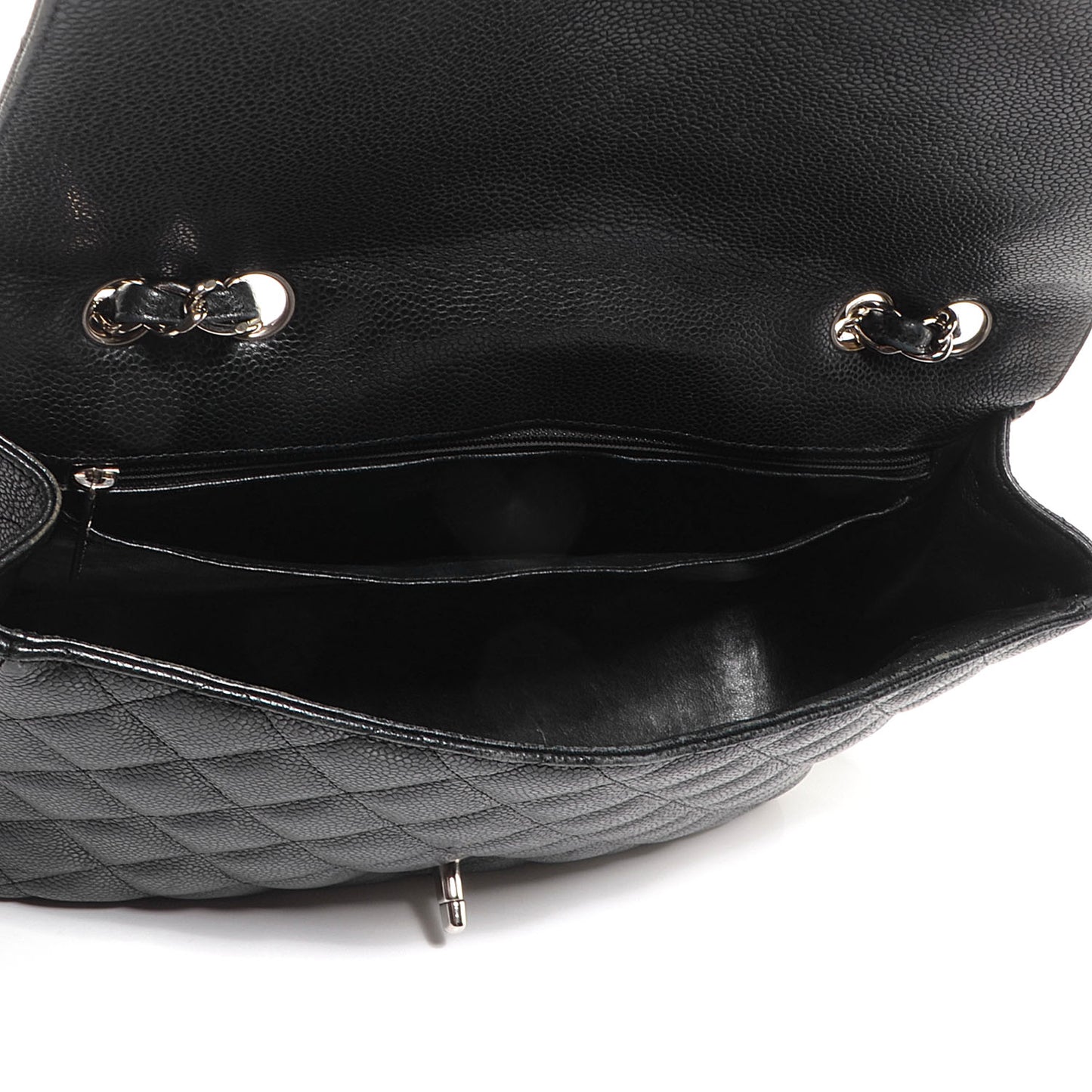 Caviar Jumbo Single Flap Black