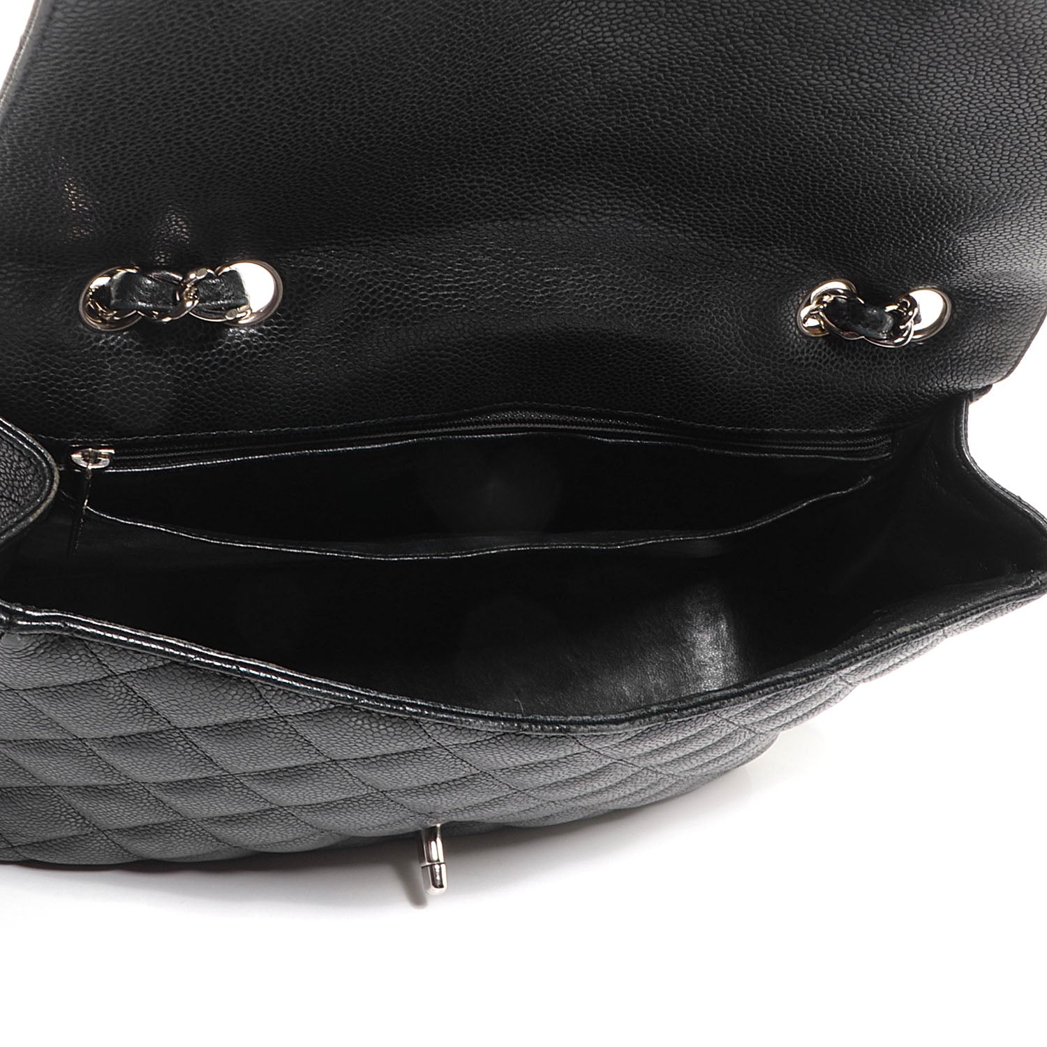 Chanel Caviar Jumbo Single Flap Black 5 of 7