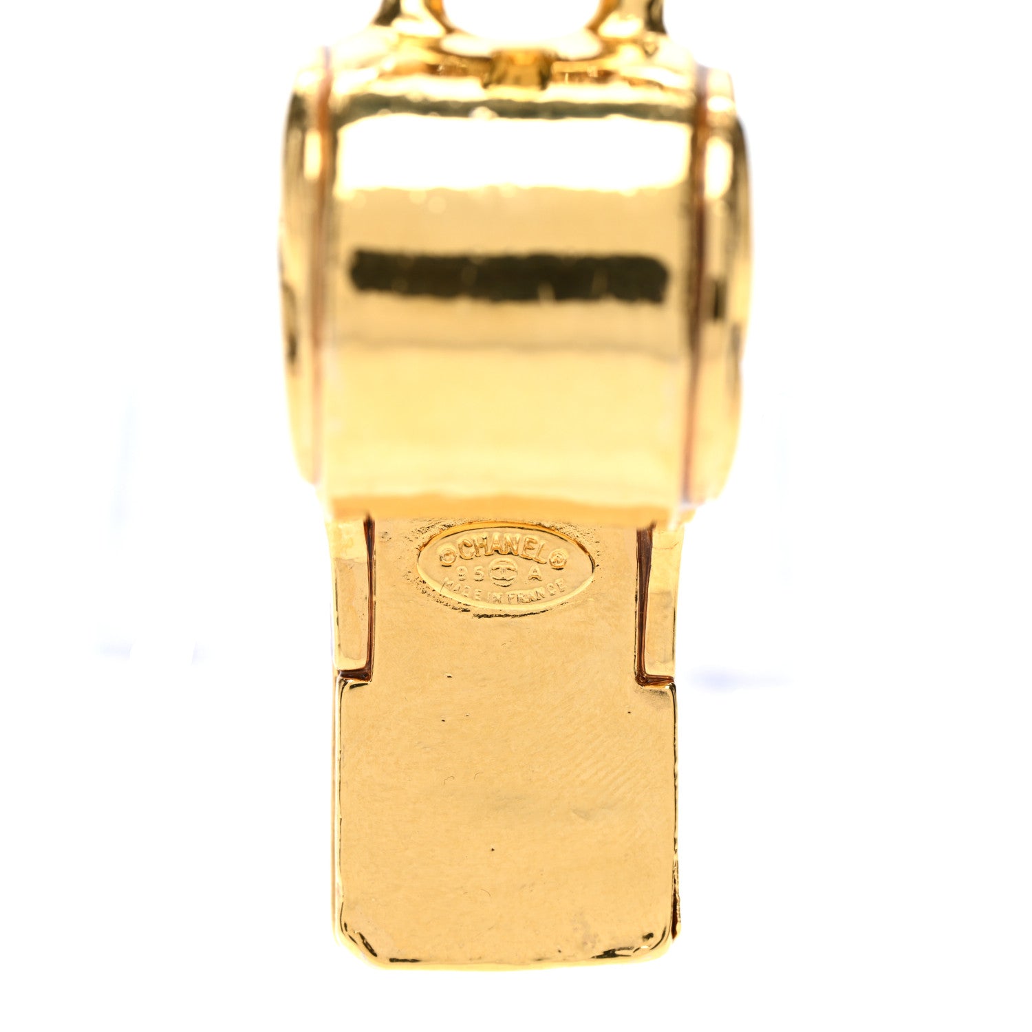 Chanel CC Whistle Pendant Necklace Gold 5 of 5
