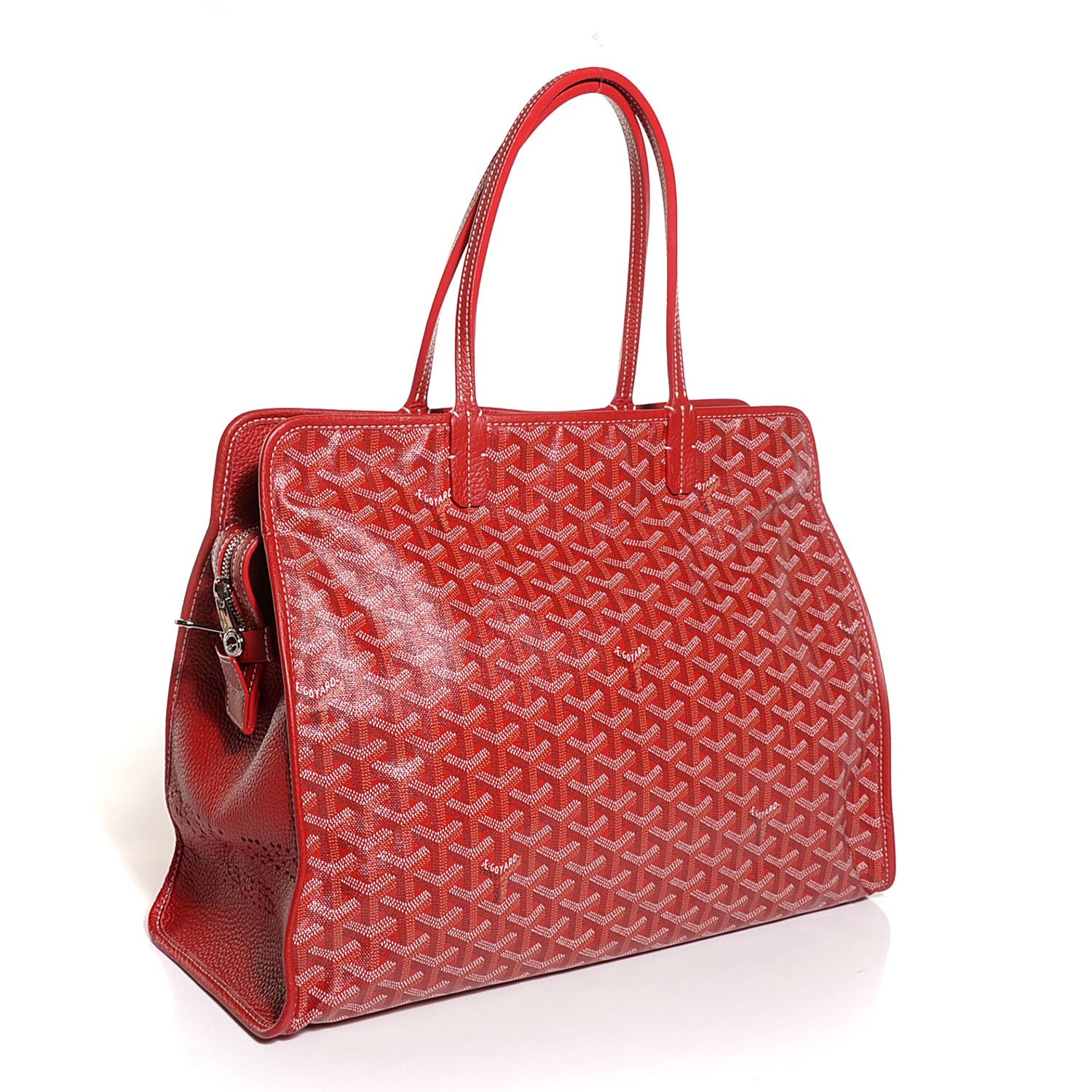 Goyard Goyardine Sac Hardy Pet Carrier PM Red 4 of 10