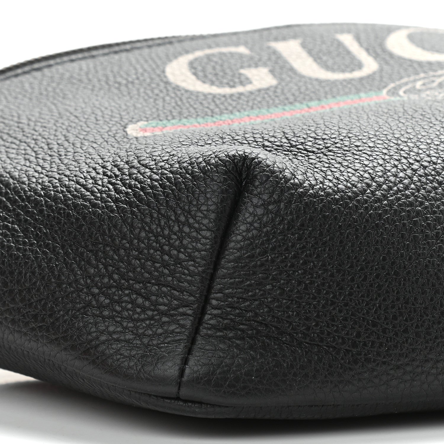 Gucci Grained Calfskin Logo Belt Bag Black 8 of 9