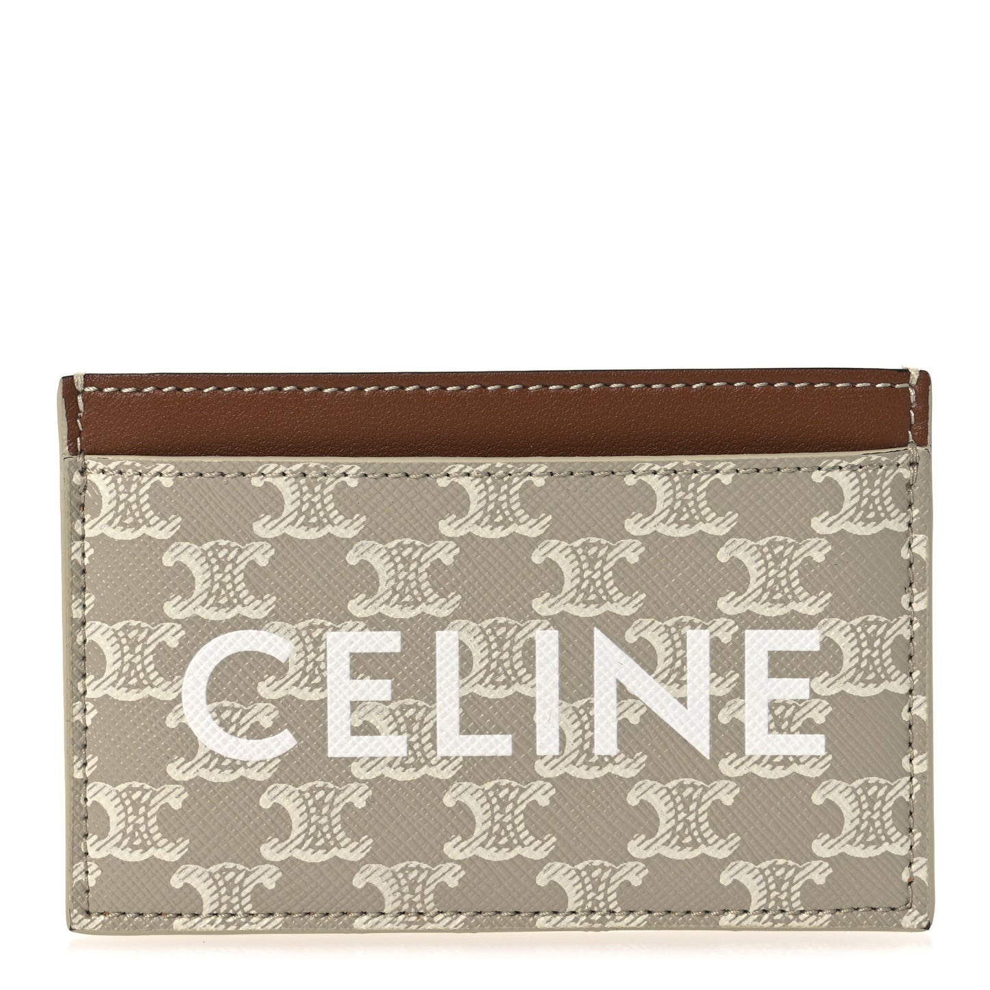 Triomphe Canvas Card Holder Grege