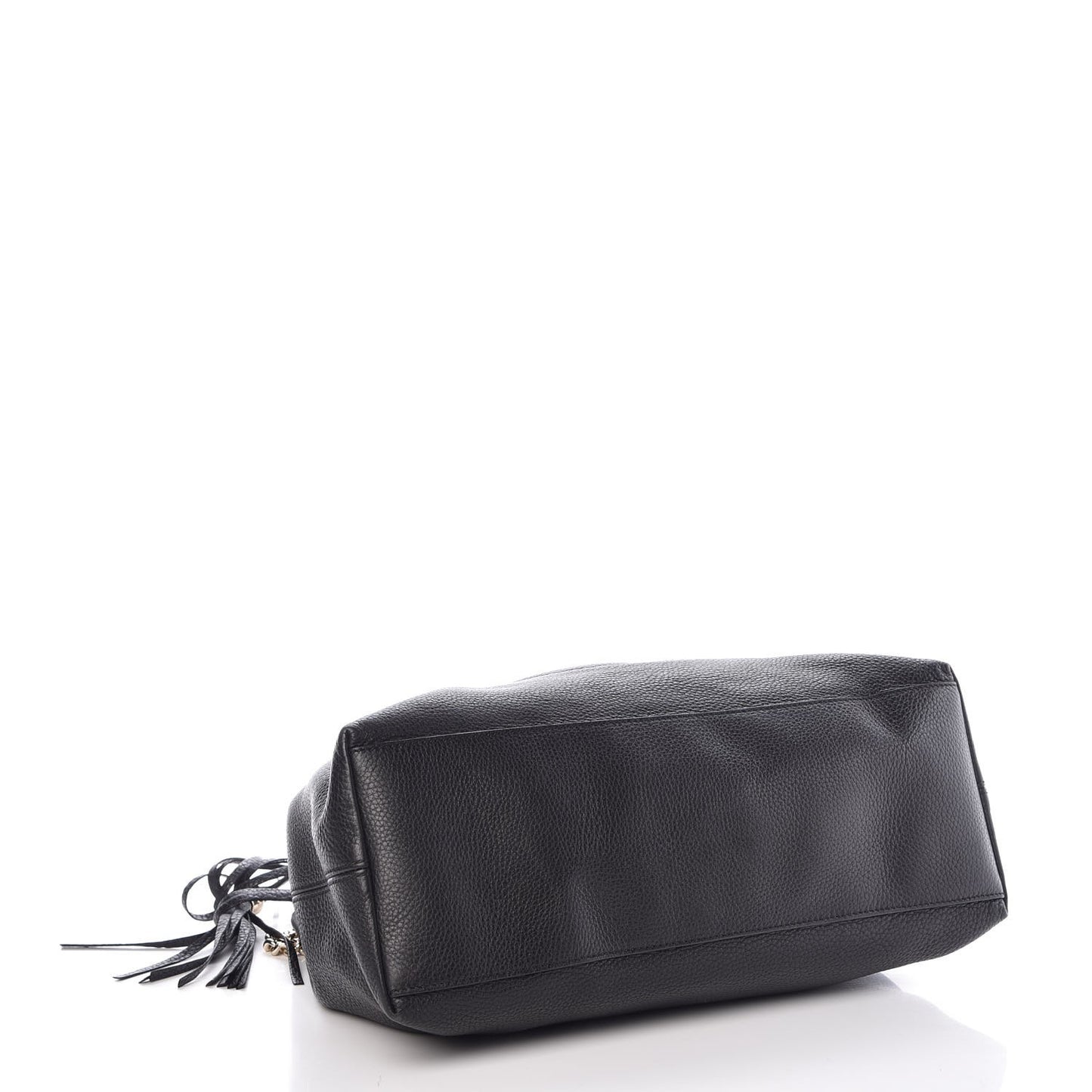 Pebbled Calfskin Medium Soho Chain Shoulder Bag Black