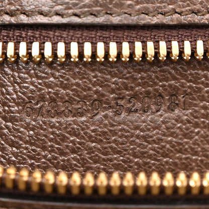 Gucci Monogram Jumbo GG Textured Dollar Calfskin Web Tote Bag Camel Ebony New Acero 7 of 19