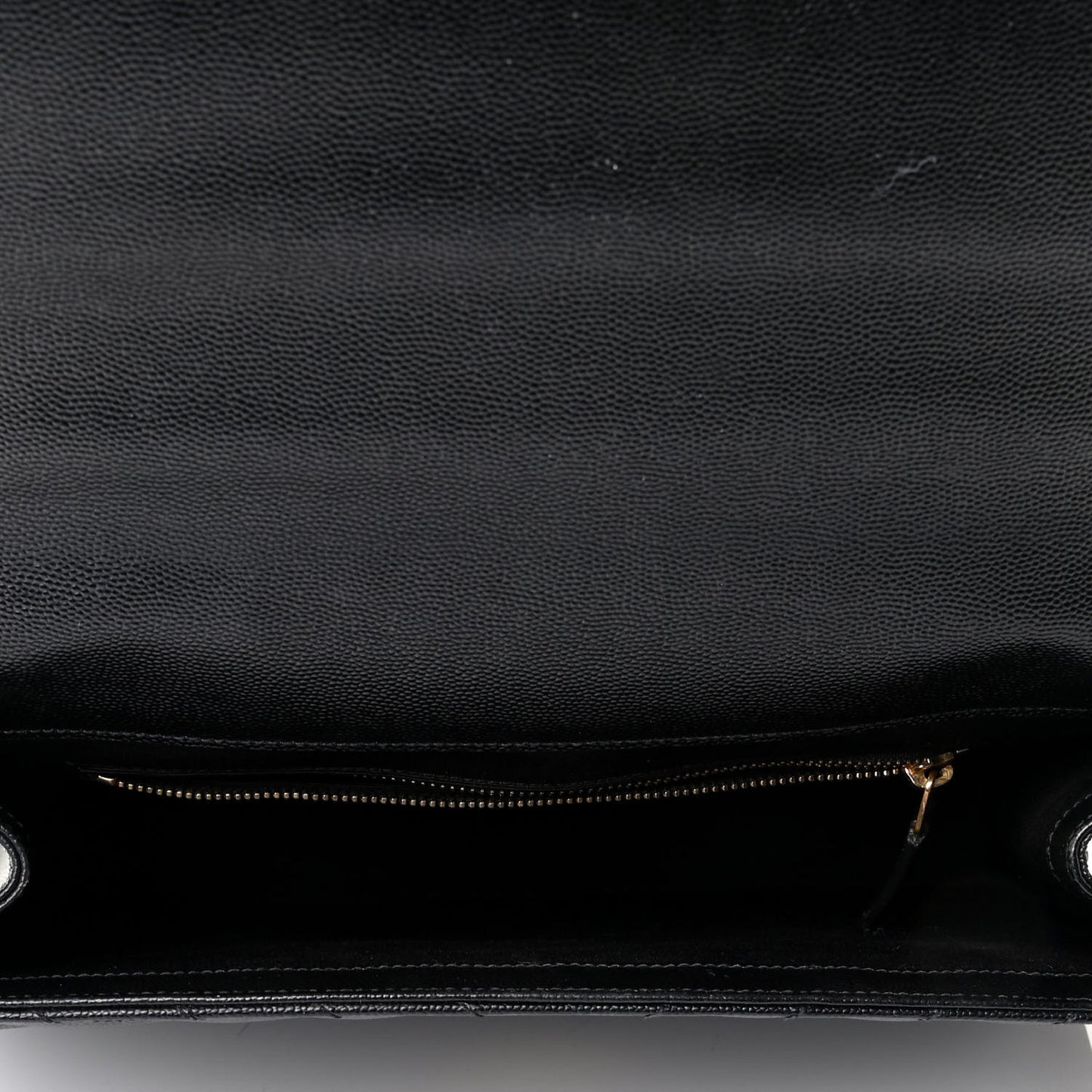 Grain De Poudre Matelasse Chevron Large Monogram Satchel Black