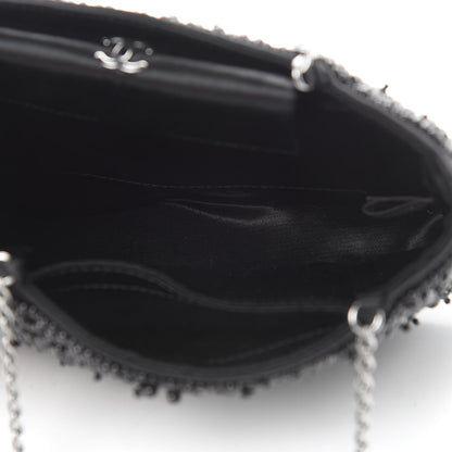 Chanel Satin Beaded CC Evening Bag Black 5 of 12