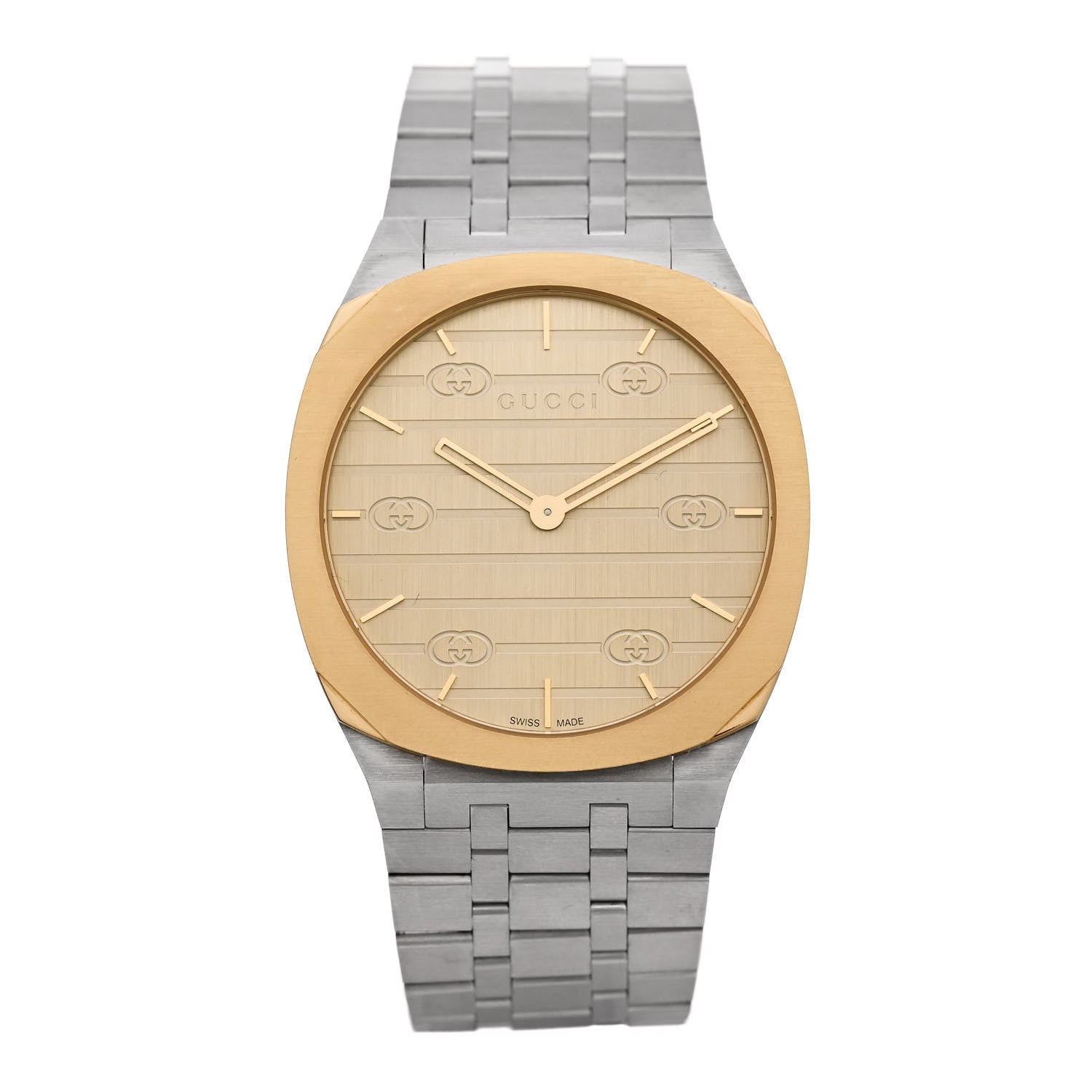 Gucci Stainless Steel 38mm 25H Quartz Watch Gold 1 of 5