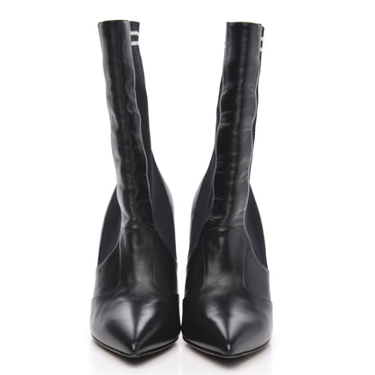 Fendi Vitello Lucido Stretch Fabric Striped Rockoko 105mm Sock Boots 36 Black 2 of 8