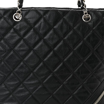 Chanel Aged Calfskin Quilted Large Cotton Club Tote Black 8 of 10