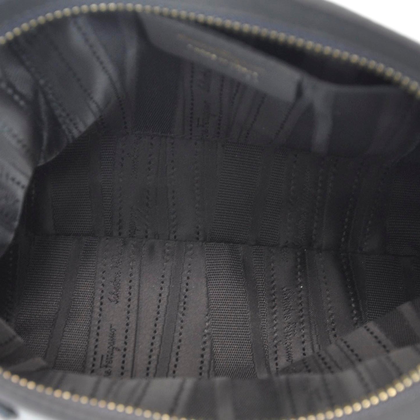 SALVATOREFERRAGAMOSoftCalfWGanciniClutchCharcoal