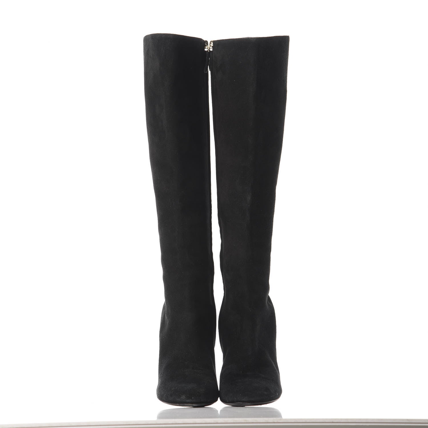 Louis Vuitton Suede Goatskin Alliance Thigh Boots 40 Black 2 of 6