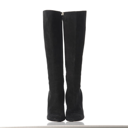 Louis Vuitton Suede Goatskin Alliance Thigh Boots 40 Black 2 of 6