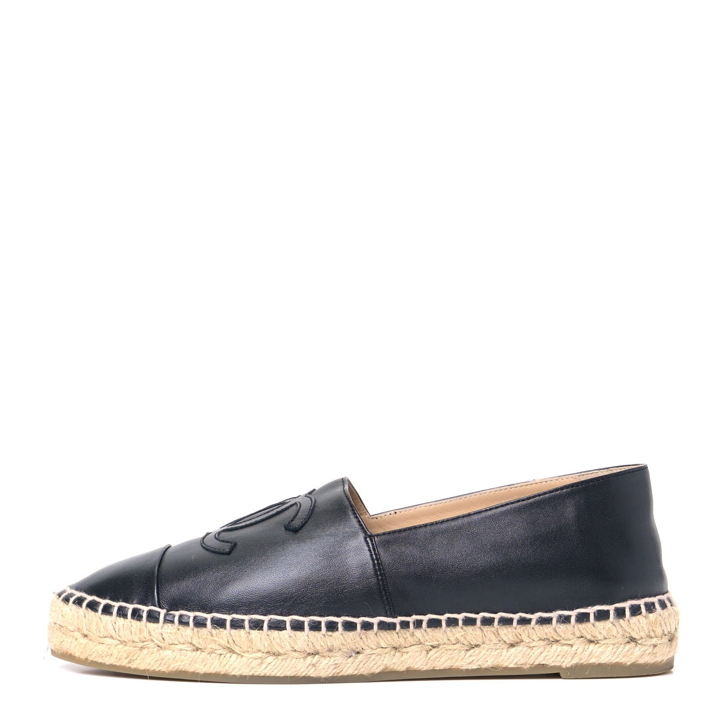 Chanel Lambskin CC Espadrilles 39 Black 1 of 5