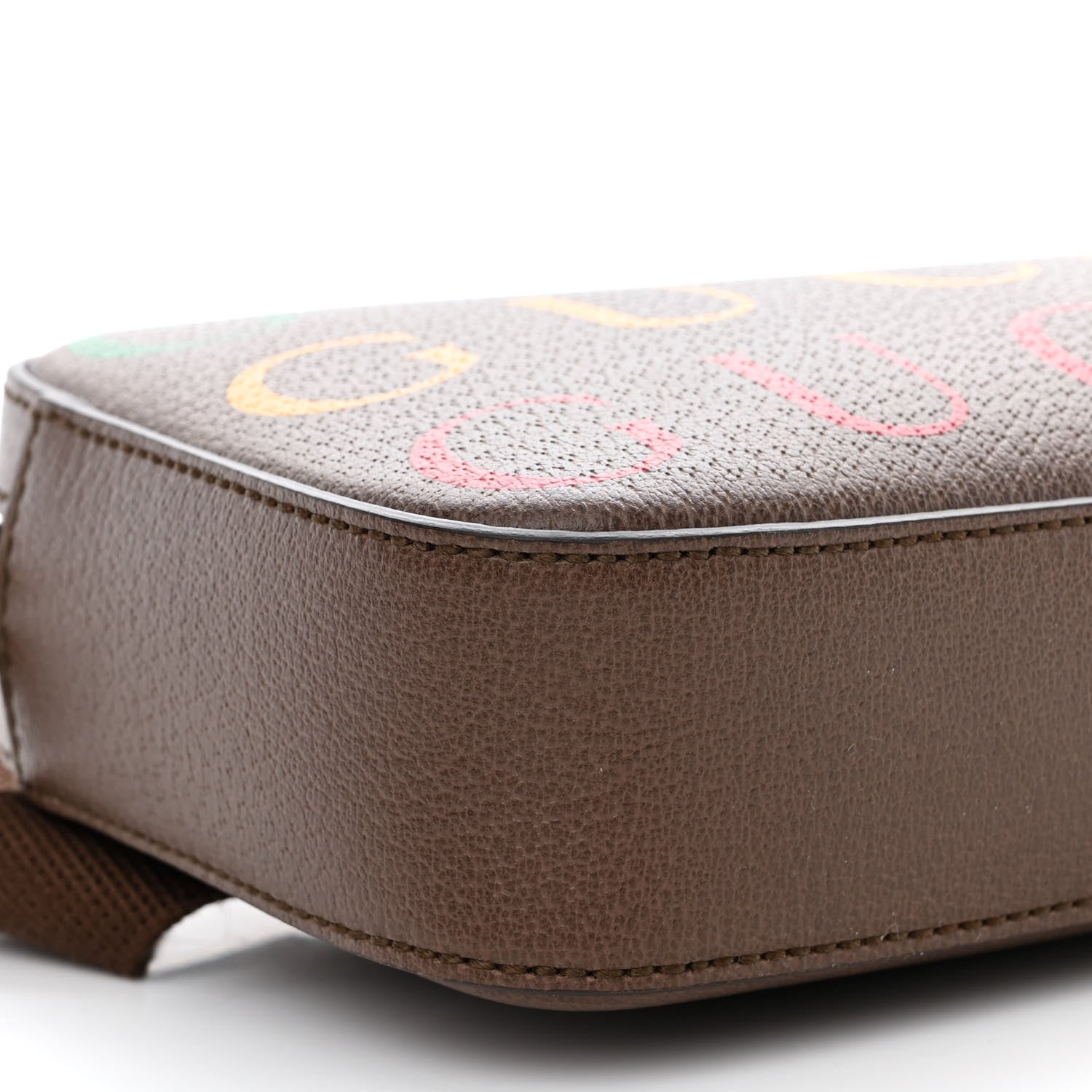 Gucci Textured Dollar Calfskin Gucci 100 Aria Belt Bag 80 32 New Acero Multicolor 9 of 12