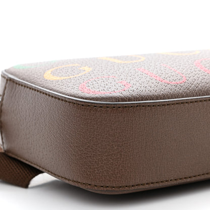 Gucci Textured Dollar Calfskin Gucci 100 Aria Belt Bag 80 32 New Acero Multicolor 9 of 12
