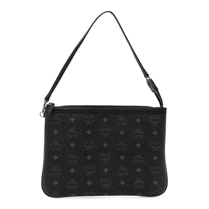 MCM Visetos Liz Shopper Tote Pouch Black 1 of 14