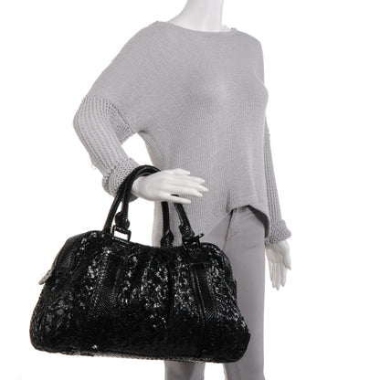 Burberry Python Knight Satchel Black 2 of 9