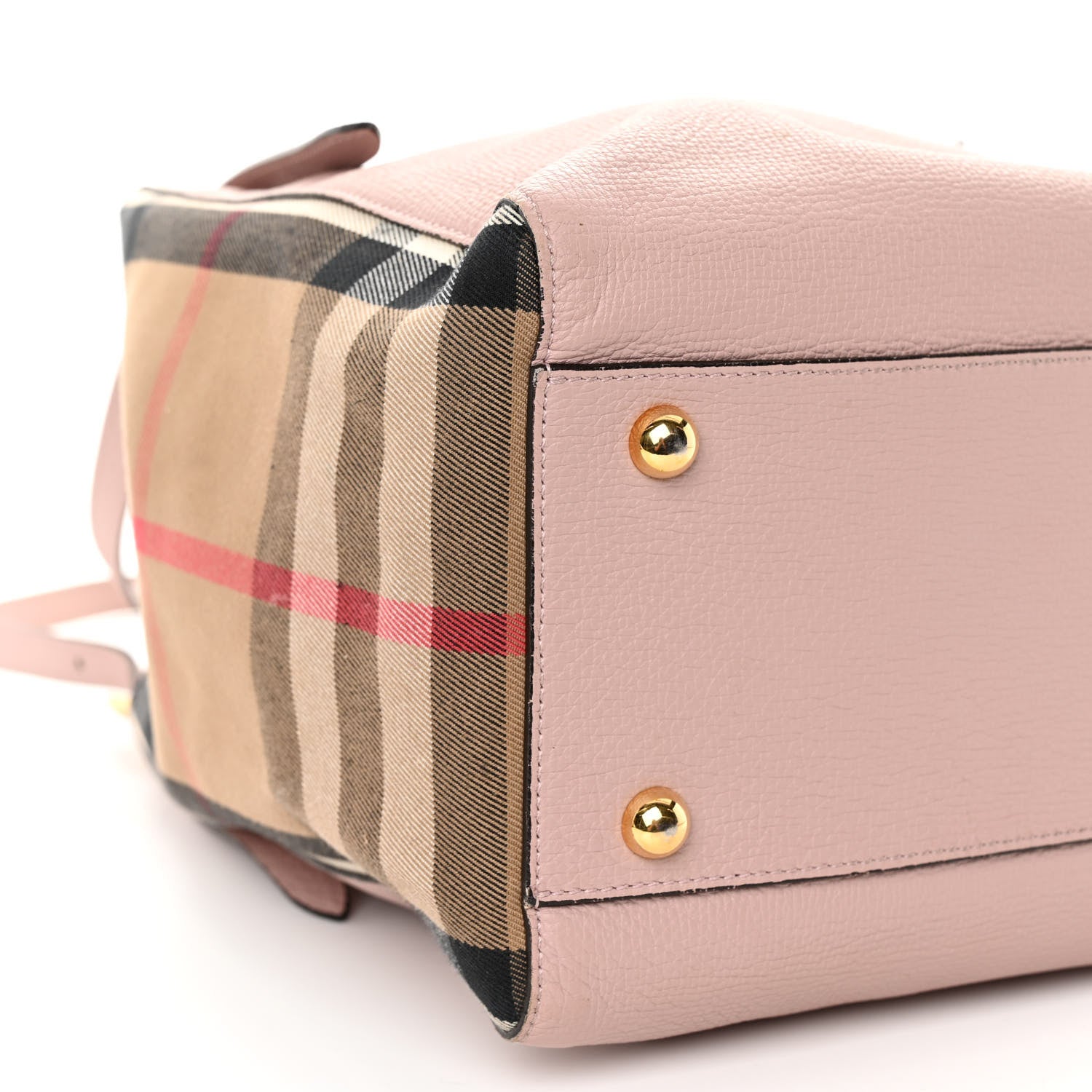 Burberry Grainy Calfskin House Check Small Canterbury Tote Pale Orchid 8 of 10