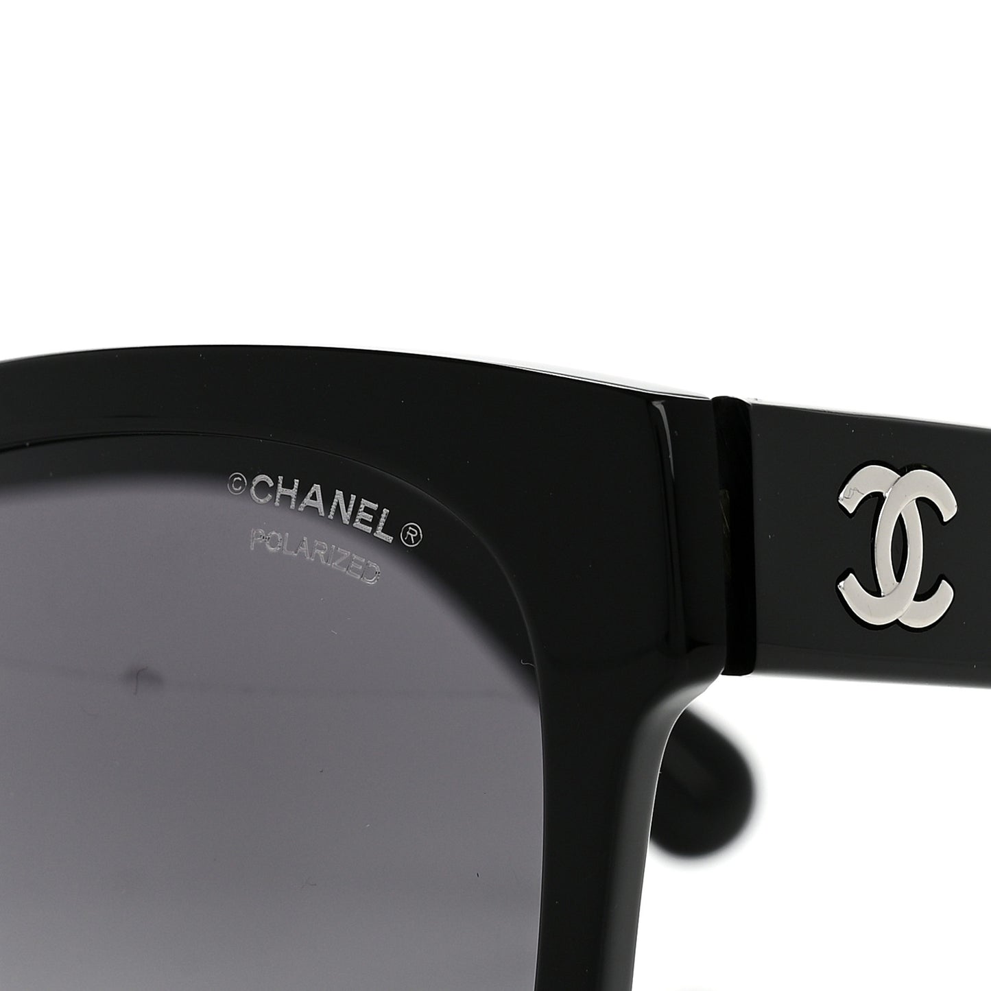 Acetate Polarized Square CC Sunglasses 5380-A Black