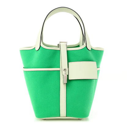 Hermes Toile Goeland Swift Cargo Picotin Lock 18 Vert Fizz Vert Comics 1 of 11